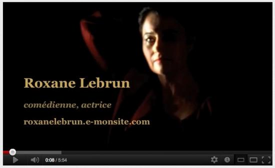 Roxane Lebrun, Actrice (site Démo)